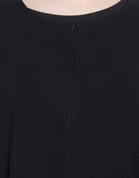 Islamic Contrast bottom Irani Kaftan Black