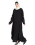 Women Embroidered patch butterfly Kaftan Black