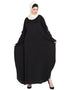 Women Embroidered patch butterfly Kaftan Black