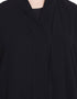 Chic Sleeve embroidered front open with Inner Abaya Black
