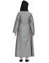 Dubai Front open with zip Denim Abaya Grey