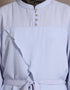Women Yoke At Chest Triangle Panels Collage Girl Abaya Blue