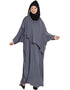Muslim Extra Panel Nursing mother Abaya Grey