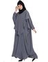 Muslim Extra Panel Nursing mother Abaya Grey