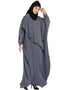 Muslim Extra Panel Nursing mother Abaya Grey
