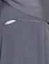 Muslim Extra Panel Nursing mother Abaya Grey