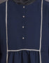 Islamic Bohemian Contrast Lace Abaya Blue