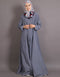 Arabic Executive Wrap Around Coat Abaya Blue