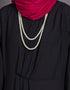 Chic Asymmetrical pleated Casual Abaya Black