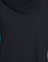 Dubai Contrast Sleeve Casual Abaya Black