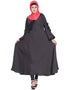 Islamic Embroidered Patch Umbrella Grey Abaya Grey