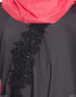 Islamic Embroidered Patch Umbrella Grey Abaya Grey