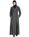 Muslimah double breasted Front two Slit Denim front open Jilbab Blue