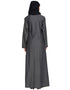 Muslimah double breasted Front two Slit Denim front open Jilbab Blue