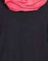 Women Contrast side panels A line Abaya Pink