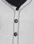 Trendy Front open Contrast stitching Travel cardigan Abaya Silver