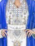 Muslimah Royal Blue Colored Embroidery worked Kaftan