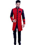 Red With Black Indo western Juit Dohara Pant