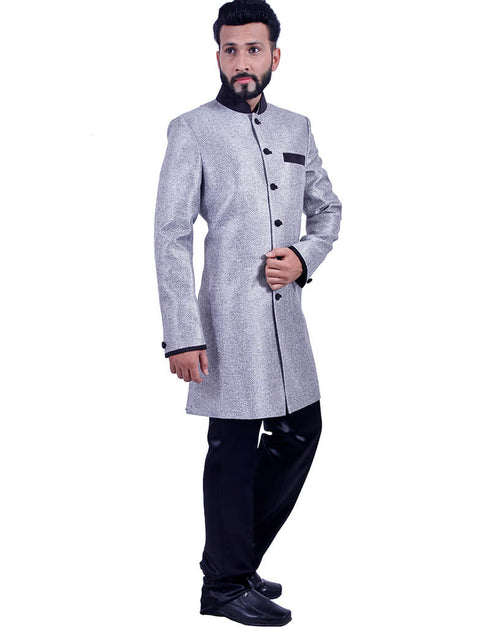 Silver Indo western Juit Pant Closure View