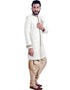 Off White Indo western Kela Brocade Chudidaar Closure View