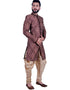 Multicolor Indo western Tanchoi Brocade Chudidaar Closure View