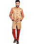 Natural Jute With Maroon Indo western Juit Silk Pant