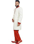 White Indo western Art Silk Pant Closure View