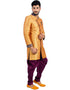 Burnt Orange Indo western Raw Silk Dhoti Closure View