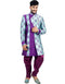 Island Lagoon With Purple Indo western Silk Brocade Dhoti