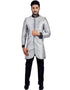 Silver Grey Indo western Art Silk Pant