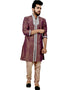 Rosy Brown Indo western Art Silk Chudidaar Closure View