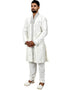 White Indo western Art Silk Chudidaar Closure View