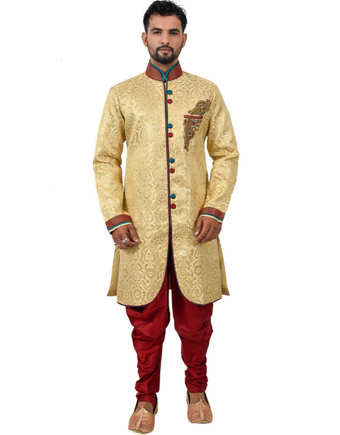 Golden Indo western Zari Brocade Silk Dhoti