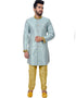 Multi Indo western Satan Tehra Brocade Silk Chudidaar