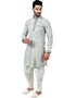 Seagreen Indo western Cottan Brocade Silk Dhoti Closure View