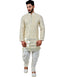 Cream Indo western Cottan Brocade Silk Dhoti