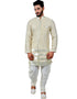 Cream Indo western Cottan Brocade Silk Dhoti