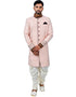 Salmon Indo western Cottan Brocade Silk Dhoti