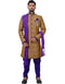 Camel Indo western Juti Brocade Silk Dhoti