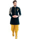 Bottle Green Indo western Velvet Dhoti