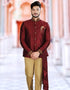 Maroon Jodhpuri Art work Silk Pant Closure View