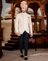 Light Peach Jodhpuri Art work Silk Pant