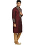 Maroon Kurta Kela Brocade Chudidaar Closure View