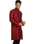 Maroon Kurta Art Silk Chudidaar Closure View