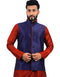 Navy Blue Jacket Art Silk NA