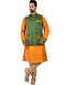 Cadminm Orang Kurta Art Silk Chudidaar