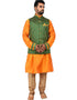 Cadminm Orang Kurta Art Silk Chudidaar Closure View