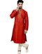 Red Kurta Art Silk Chudidaar
