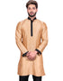 Golden Kurta Art Silk Chudidaar Closure View