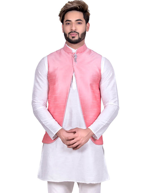 Light Pink Jacket Art Silk NA